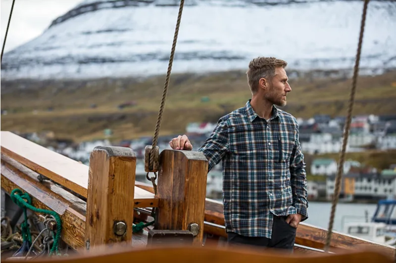 Royal Robbins Mens Thermotech Ren Plaid Shirt Light Slate/Yuba-4