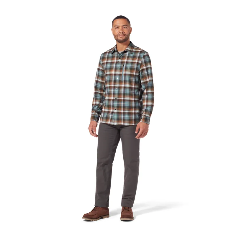 Royal Robbins Mens Thermotech Ren Plaid Shirt Light Slate/Yuba-2