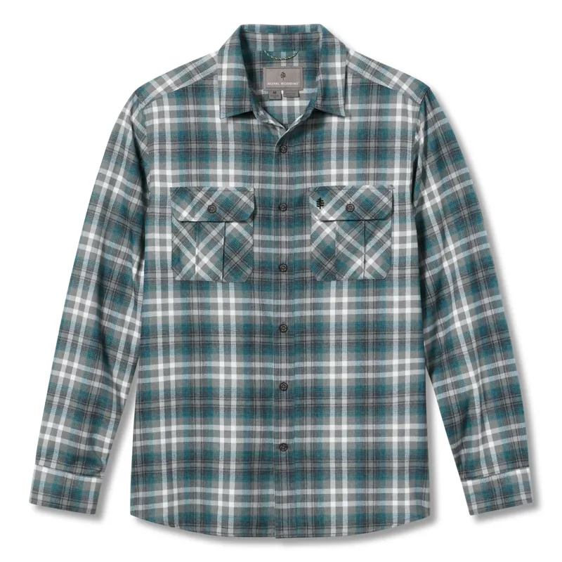 Royal Robbins Mens Lost Coast Flannel LS Shirt River Rock/Rockport
