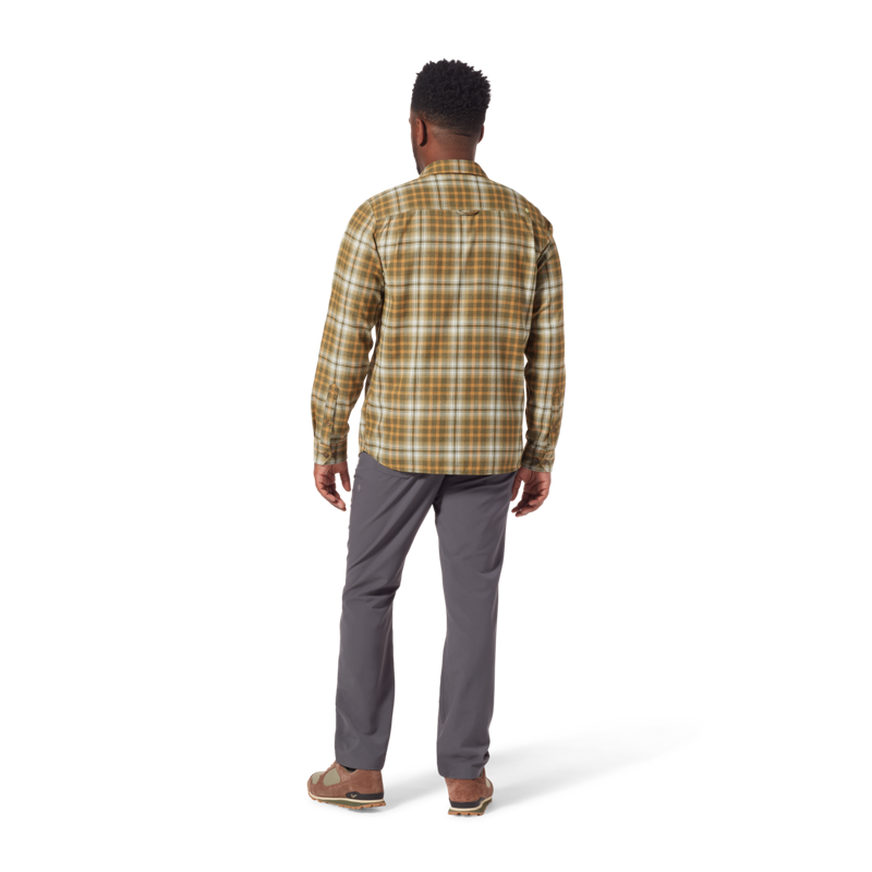 Royal Robbins Mens Lost Coast Flannel LS Shirt Dark Olive/Rockport-3