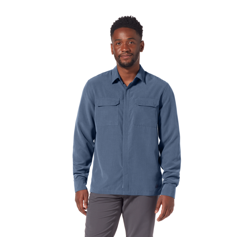 Royal Robbins Mens Sonoran Desert Shirt Sea Blue-1
