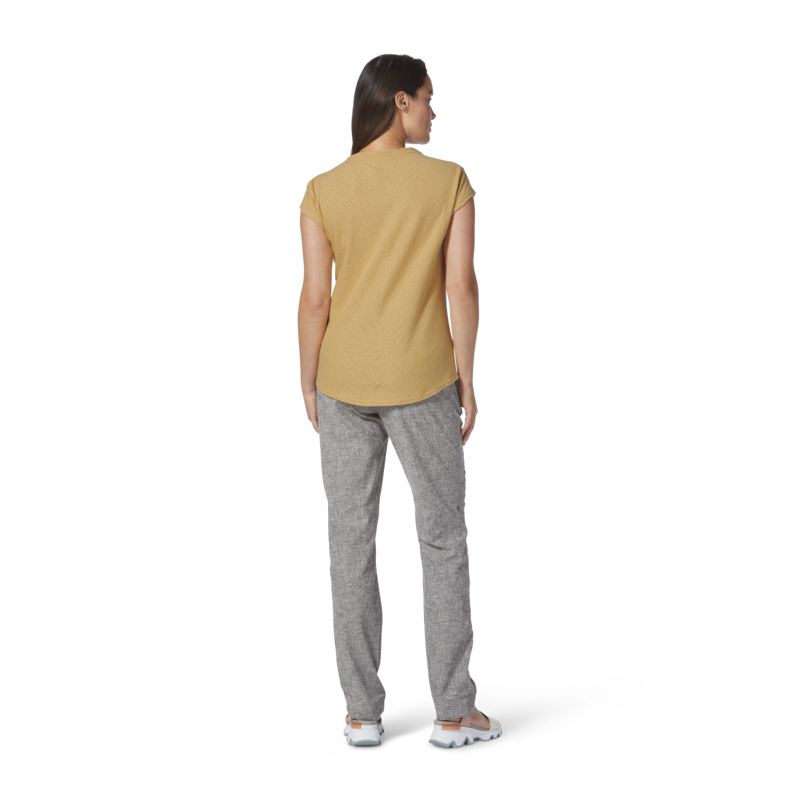 Royal Robbins Womens Vacationer V-Neck SS T-Shirt Beach Stripe-3