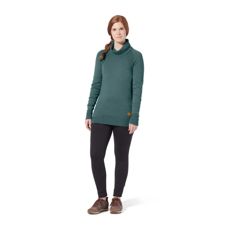 Royal Robbins Womens Westlands Funnel Sweater Sea Pine-2