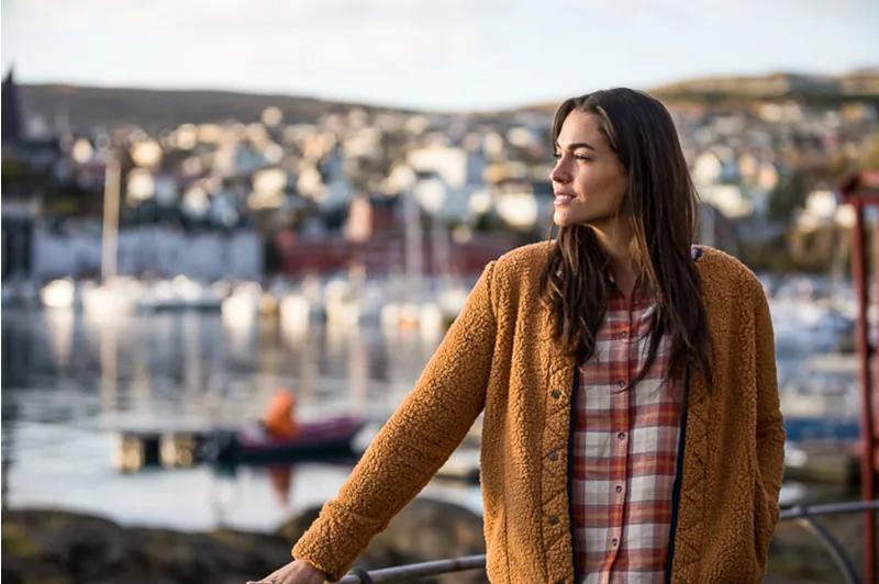 Royal Robbins Womens Lieback Flannel LS Shirt Everglade/Timber Cove-7