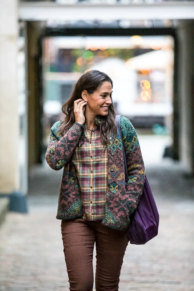 Royal Robbins Womens Lieback Flannel LS Shirt Everglade/Timber Cove-8