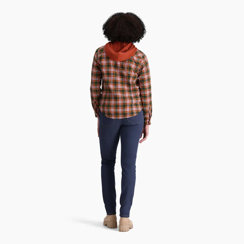 Royal Robbins Women's Lieback Flannel LS Shirt Baked Clay/Wildwood-4