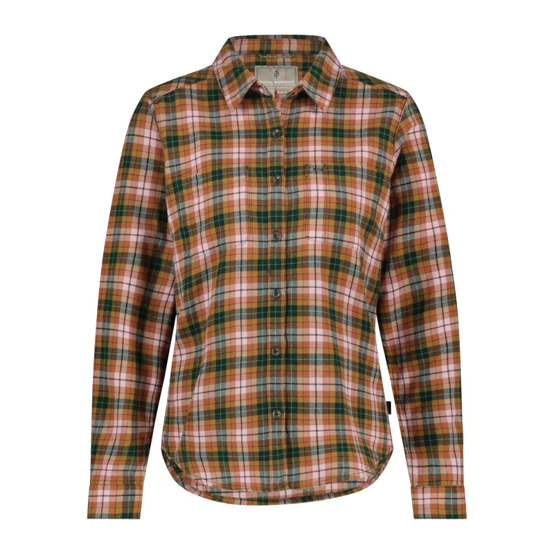 Royal Robbins Women's Lieback Flannel LS Shirt Baked Clay/Wildwood