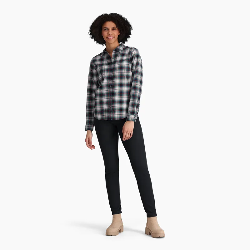 Royal Robbins Women's Lieback Flannel LS Shirt Sea Pine/Wildwood Plaid-2