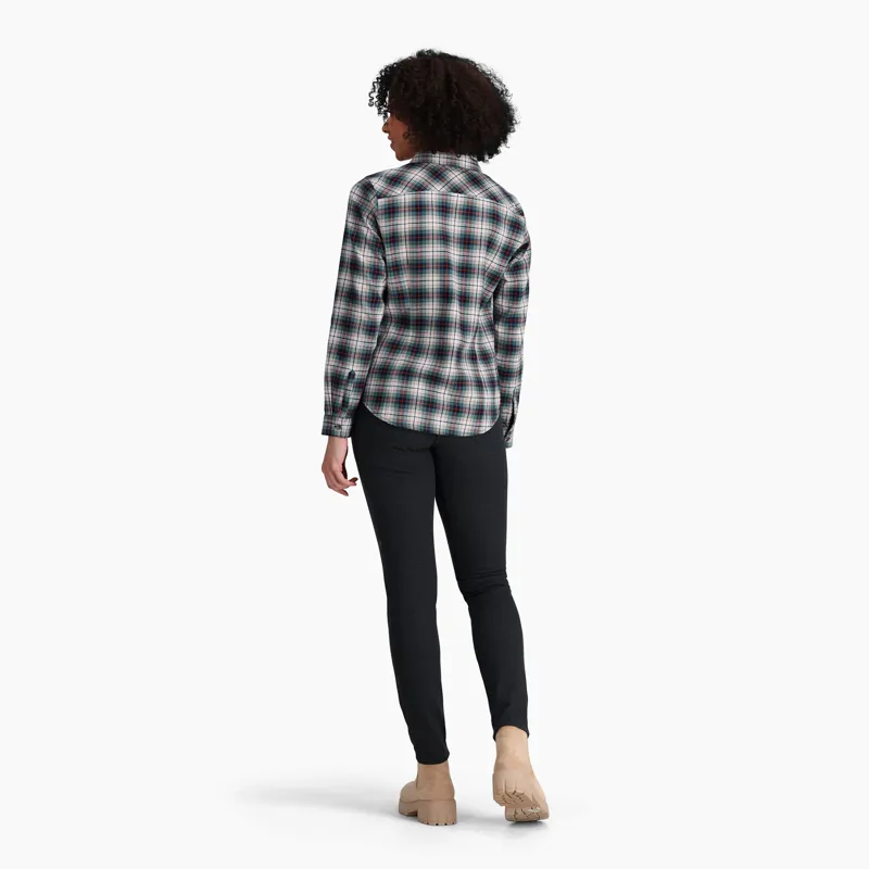 Royal Robbins Women's Lieback Flannel LS Shirt Sea Pine/Wildwood Plaid-3