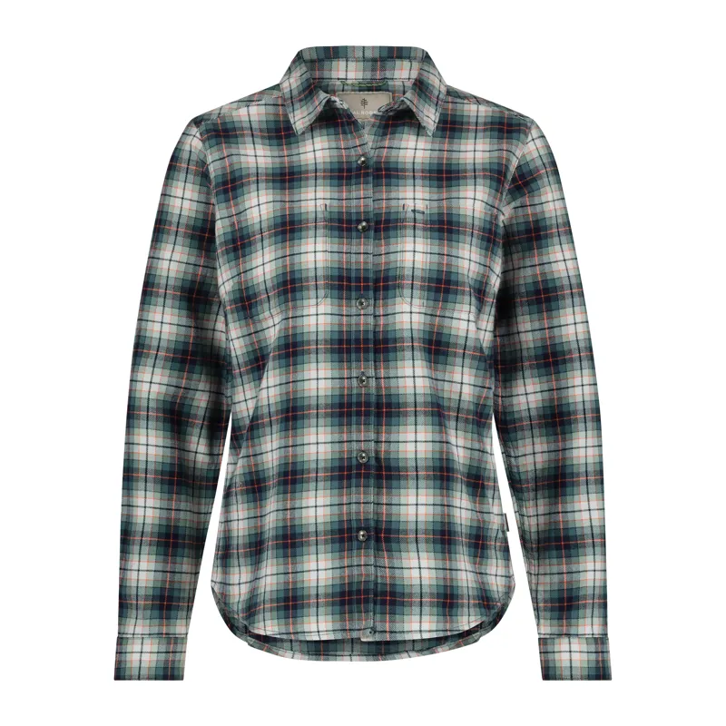 Royal Robbins Women's Lieback Flannel LS Shirt Sea Pine/Wildwood Plaid