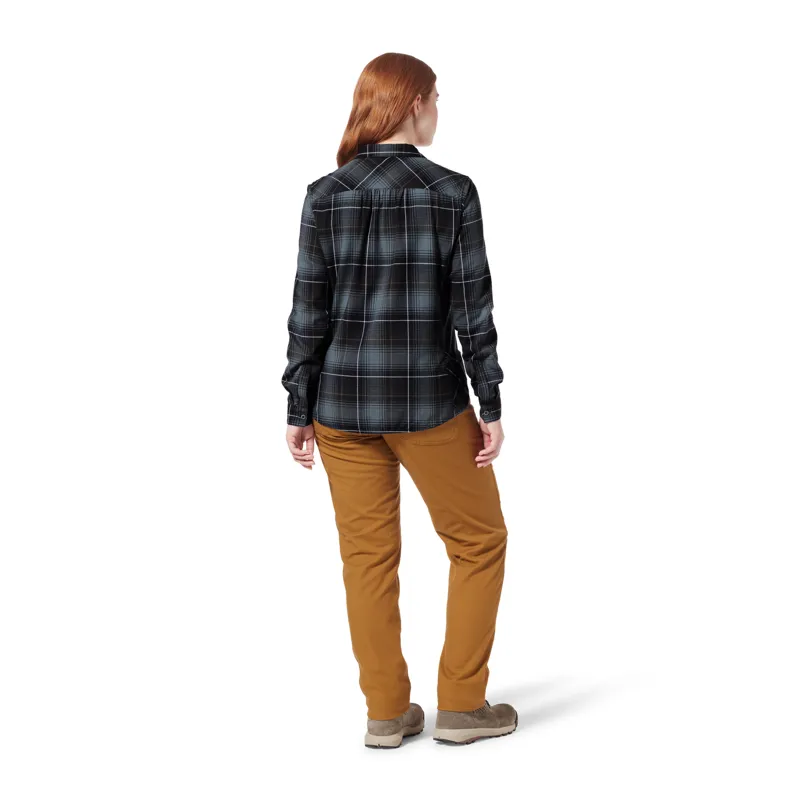Royal Robbins Womens Dream Trekker Flannel Shirt Naval/Rena Plaid-3