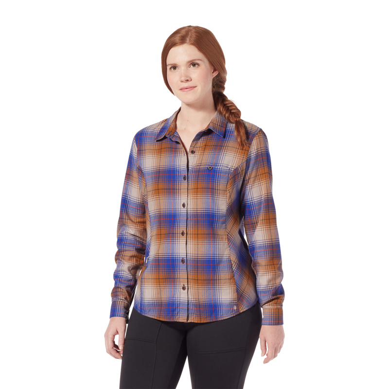Royal Robbins Womens Dream Trekker Flannel Shirt Sphinx/Rena Plaid-1