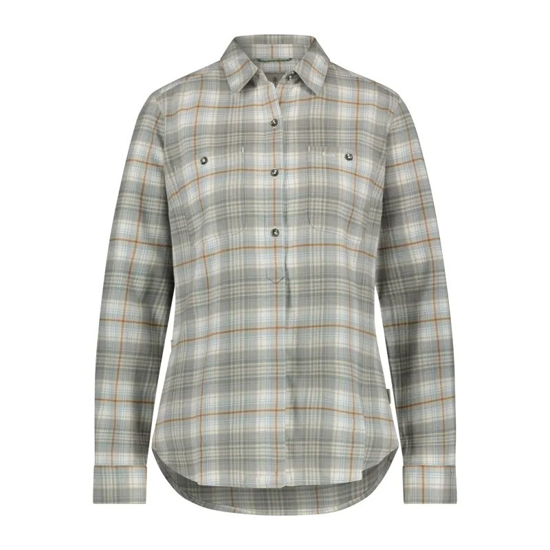 Royal Robbins Women's Lieback Flex Tunic LS Ivory/Rush Creek Plaid