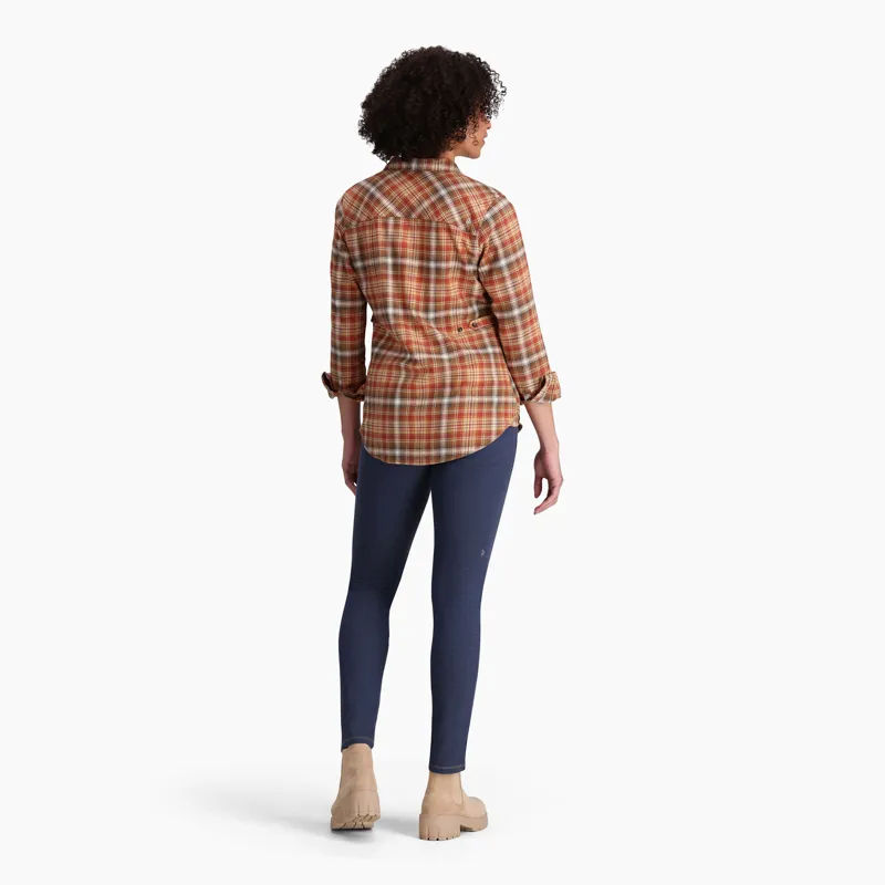 Royal Robbins Women's Lieback Flex Tunic LS Baked Clay/Rush Creek Pld-2