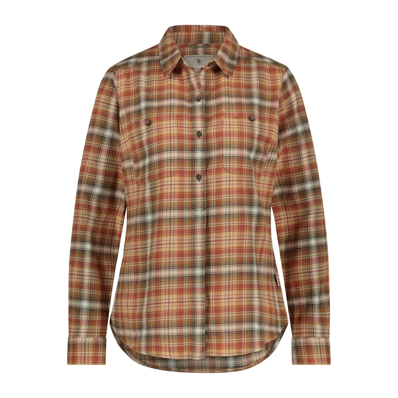 Royal Robbins Women's Lieback Flex Tunic LS Baked Clay/Rush Creek Pld