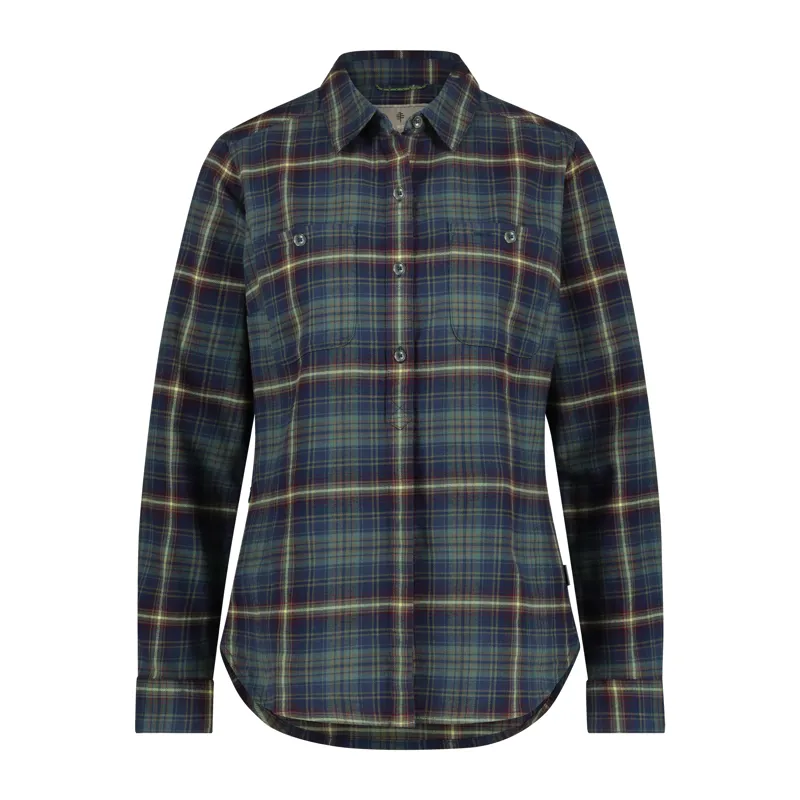 Royal Robbins Women's Lieback Flex Tunic LS Deep Blue/Rush Creek Plaid