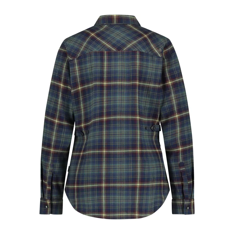 Royal Robbins Women's Lieback Flex Tunic LS Deep Blue/Rush Creek Plaid-1