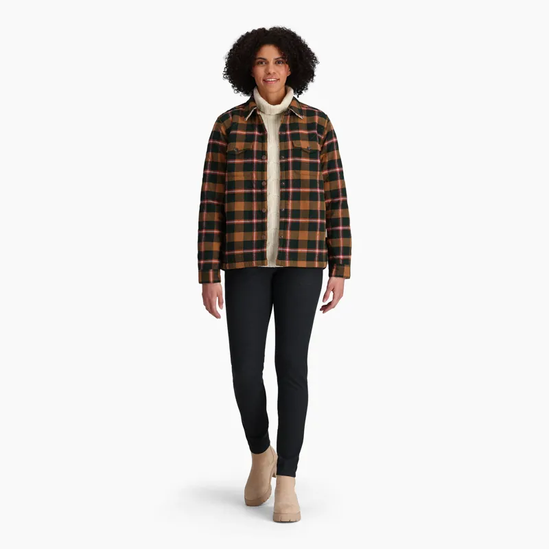 Royal Robbins Women's Snowcap Lined Flannel LS Pine Grove/Pinecrest-2
