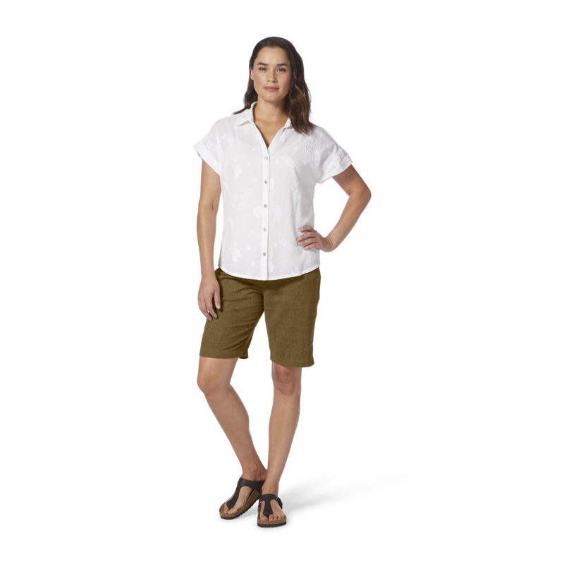 Royal Robbins Women's Hempline Tie Bermuda Shorts Coyote Brown-2