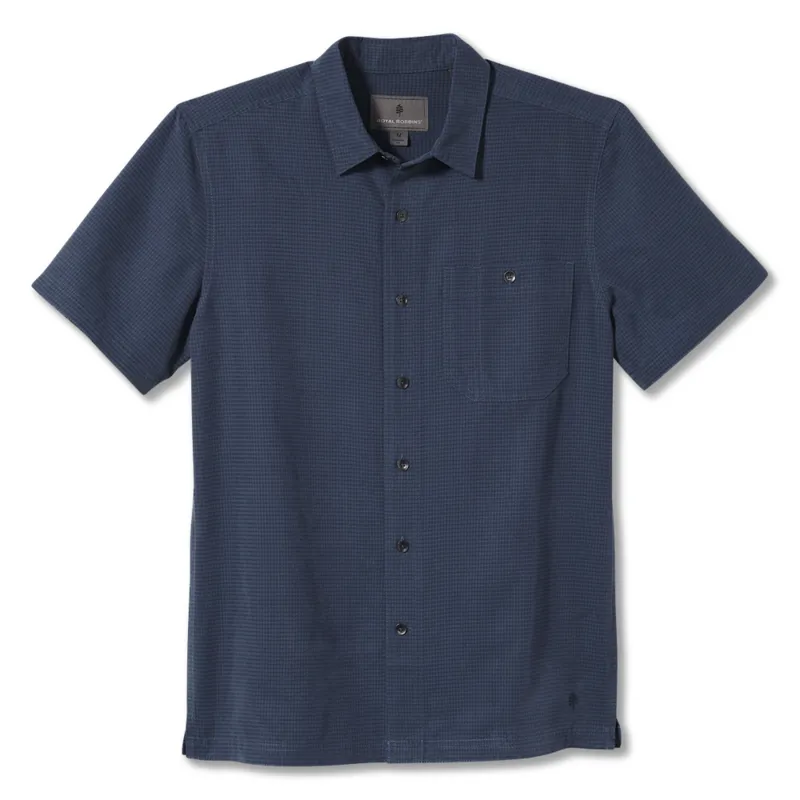 Royal Robbins Men's Mojave Pucker Dry SS Shirt Collins Blue