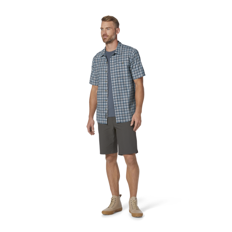 Royal Robbins Men's Redwood Plaid SS Shirt Tahoe Blue-2