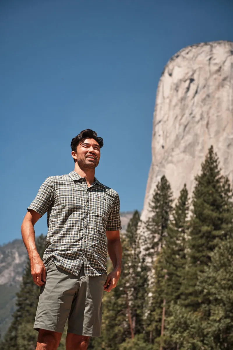 Royal Robbins Men's Redwood Plaid SS Shirt Tahoe Blue-7