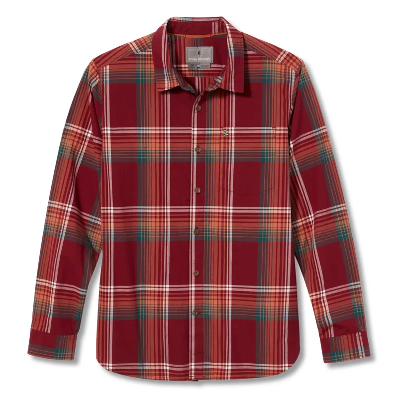 Royal Robbins Mens Trouvaille Plaid Shirt Syrah Kruse