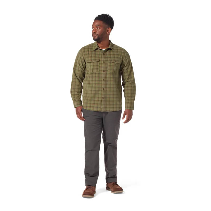 Royal Robbins Mens Covert Cord LS Shirt Fiddlehead/Salt Point Plaid-2