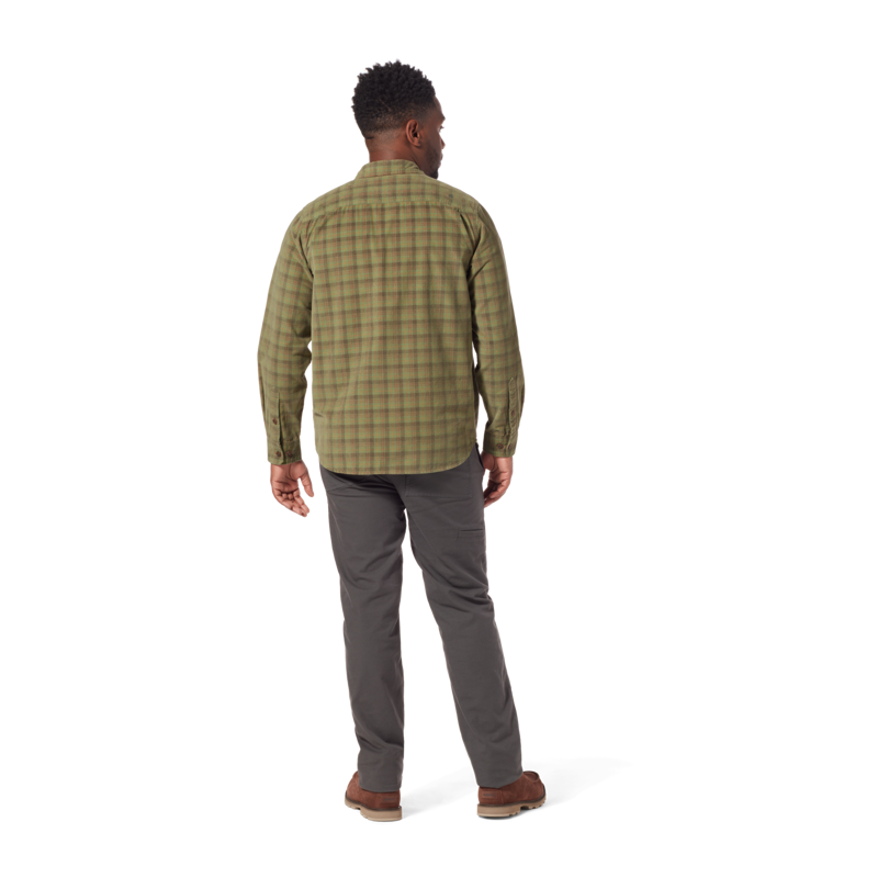 Royal Robbins Mens Covert Cord LS Shirt Fiddlehead/Salt Point Plaid-3