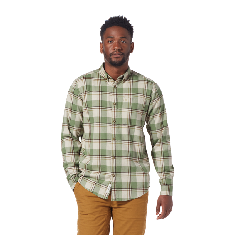 Royal Robbins Mens Lieback Flannel LS Shirt Jade Frost/Timber Cove-1