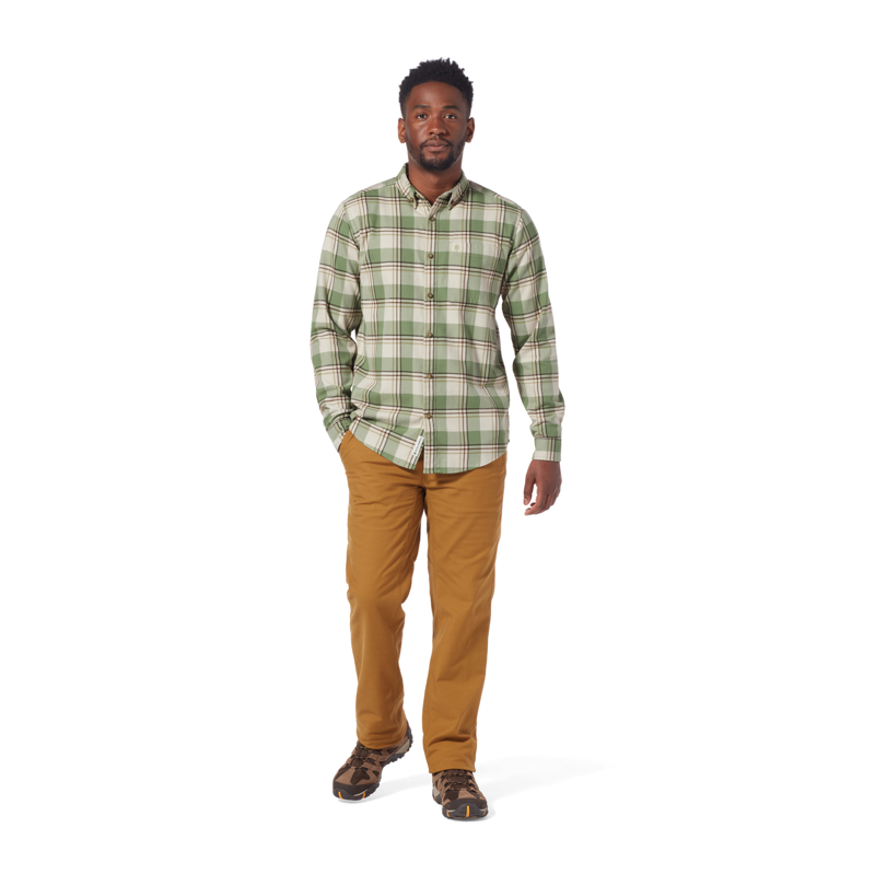Royal Robbins Mens Lieback Flannel LS Shirt Jade Frost/Timber Cove-2