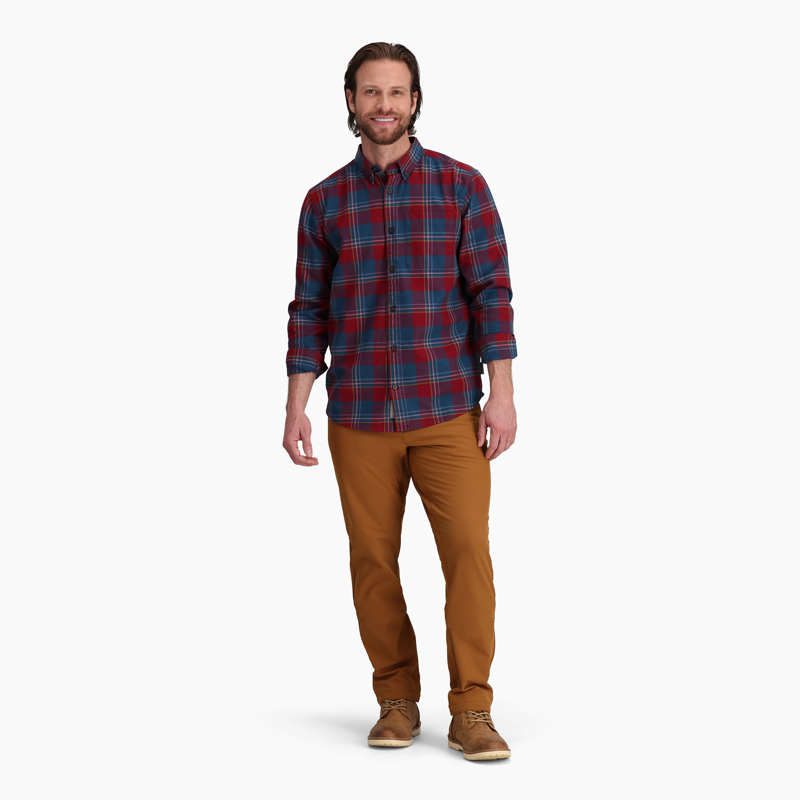 Royal Robbins Men's Lieback Cotton Flannel LS Syrah/Timbercove-3