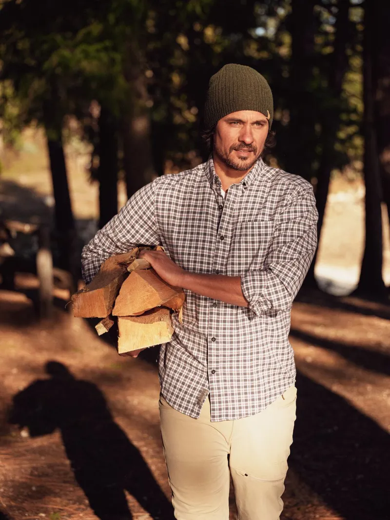 Royal Robbins Mens Lieback Flannel LS Shirt Jade Frost/Timber Cove-4