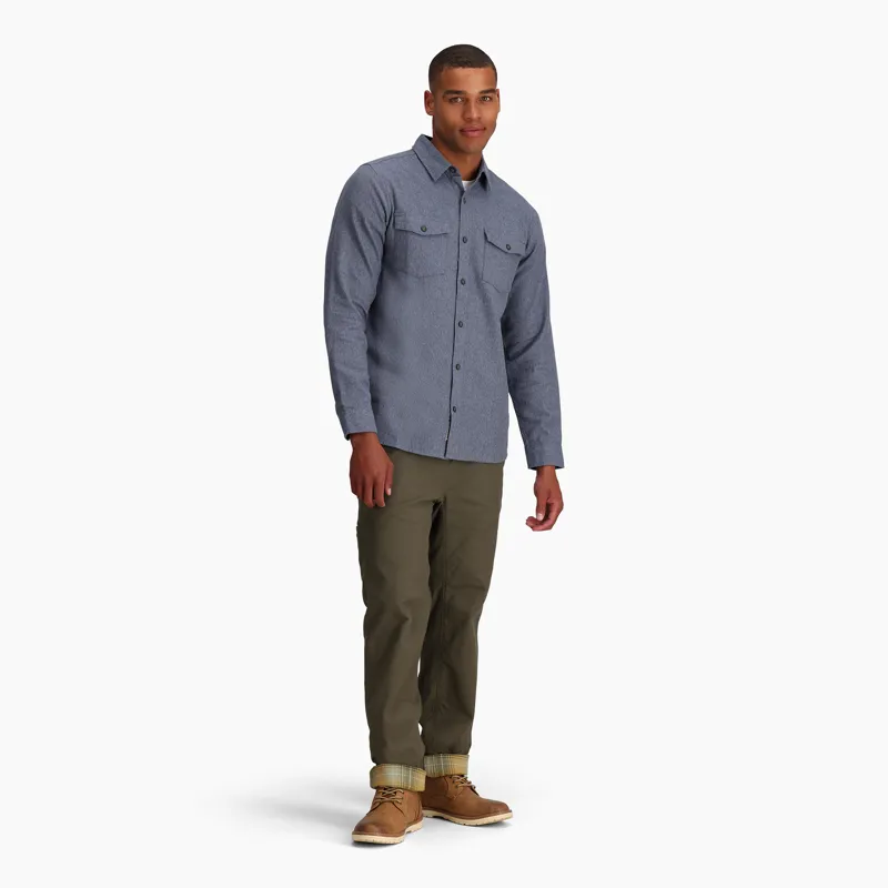 Royal Robbins Men's Bristol Cotton Twill LS Shirt Red-1