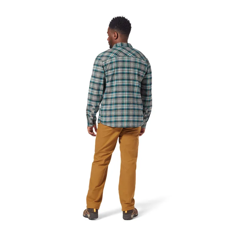 Royal Robbins Mens Snowcap Lined Flannel Shirt Light Pelican/Big Basin-3