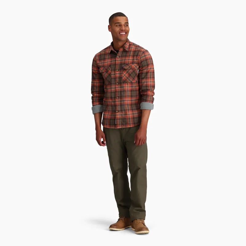Royal Robbins Men's Snowcap Lined Flannel LS Java/Rush Creek Pld-2