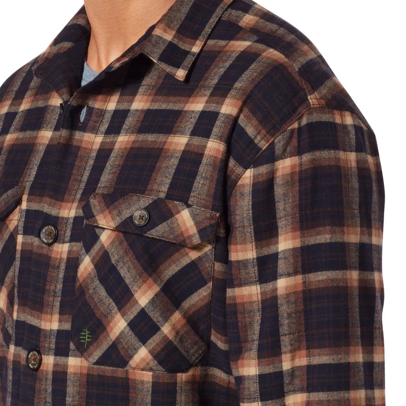 Royal Robbins Mens Snowcap Lined Flannel Shirt Naval Big Basin Plaid-3