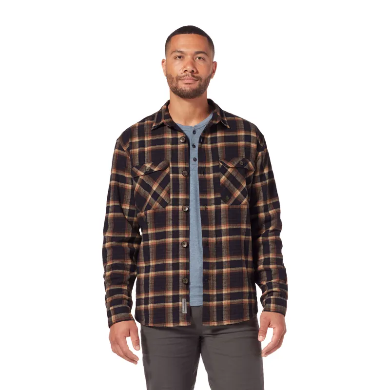 Royal Robbins Mens Snowcap Lined Flannel Shirt Naval Big Basin Plaid-1