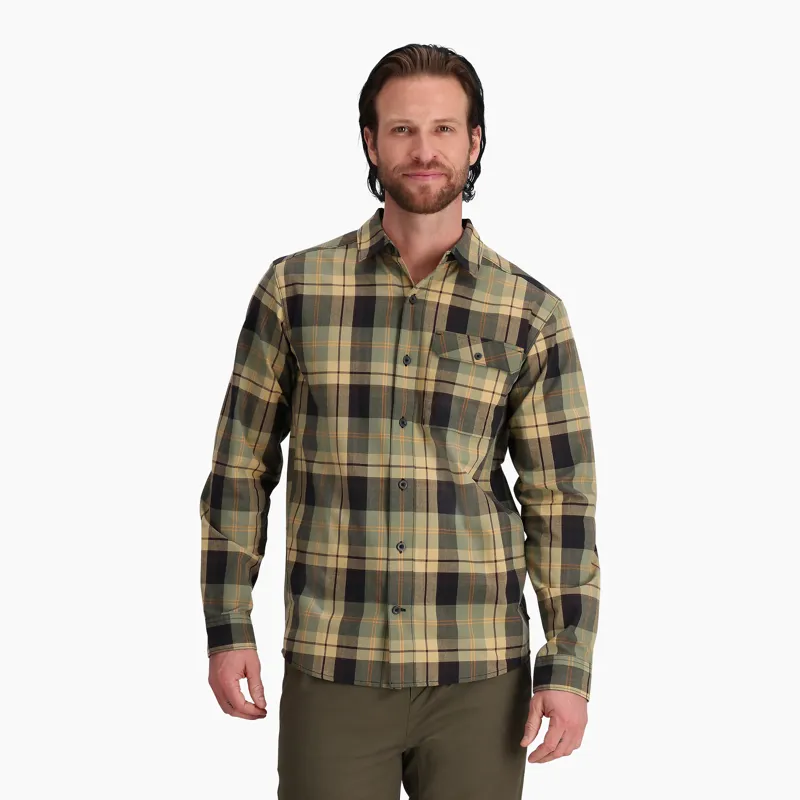 Royal Robbins Men's Westland Plaid LS Shirt Jet Black/Dobson Plaid-2