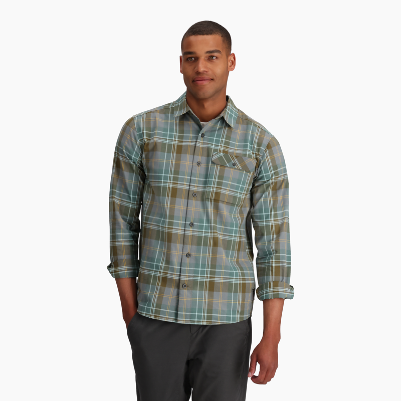 Royal Robbins Men's Westland Plaid LS Shirt River Rock/Dobson Plaid-1