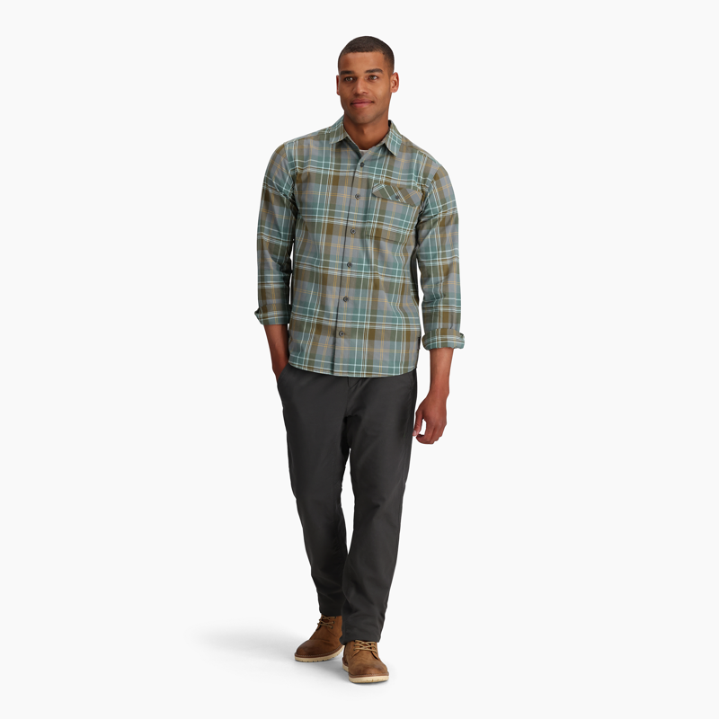 Royal Robbins Men's Westland Plaid LS Shirt River Rock/Dobson Plaid-2