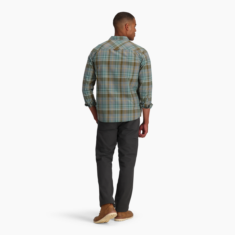 Royal Robbins Men's Westland Plaid LS Shirt River Rock/Dobson Plaid-3