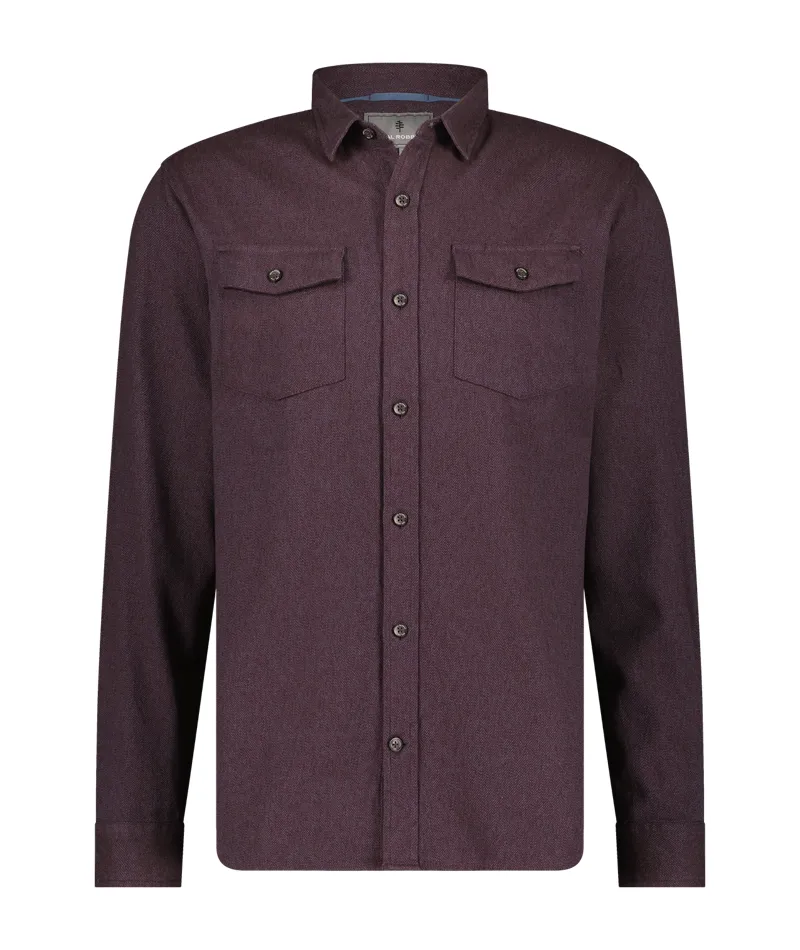 Royal Robbins Men's Bristol Cotton Twill LS Shirt Blackcurrant