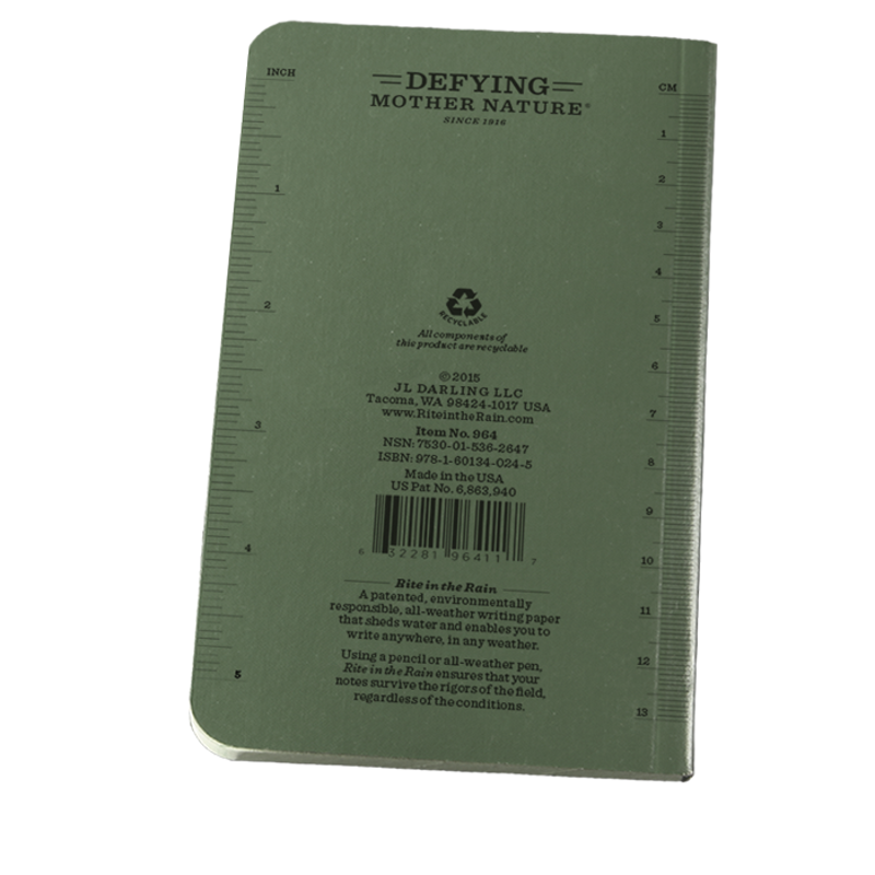 Rite In The Rain Memo Book Green-1