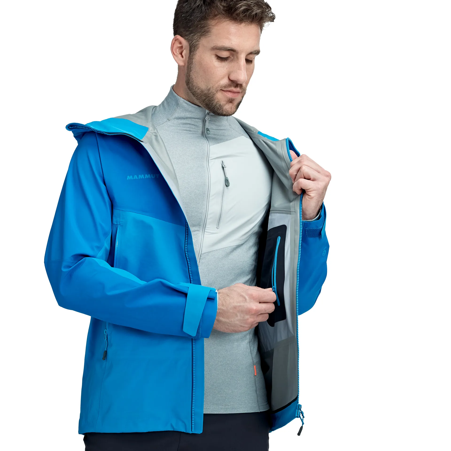 Mammut Mens Crater HS Hooded Jacket Gentian
