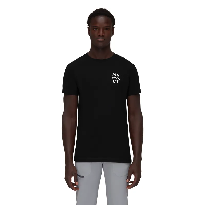 Mammut Mens Massone Lettering T-Shirt Black-2