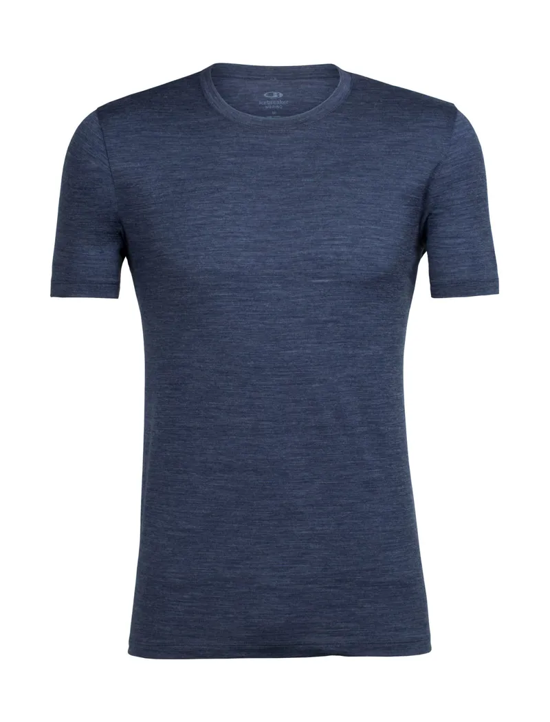 Icebreaker Mens Tech Lite SS Crewe Fathom Heather