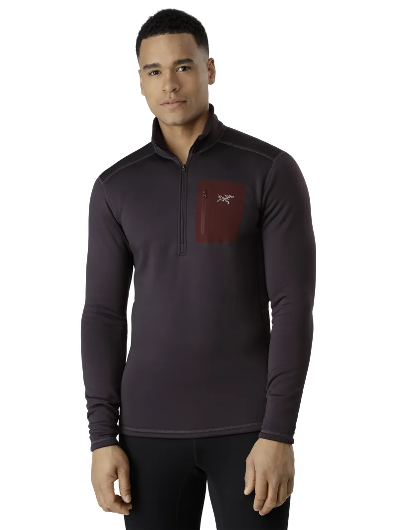 Arcteryx Mens Rho AR Zip Neck Black-1