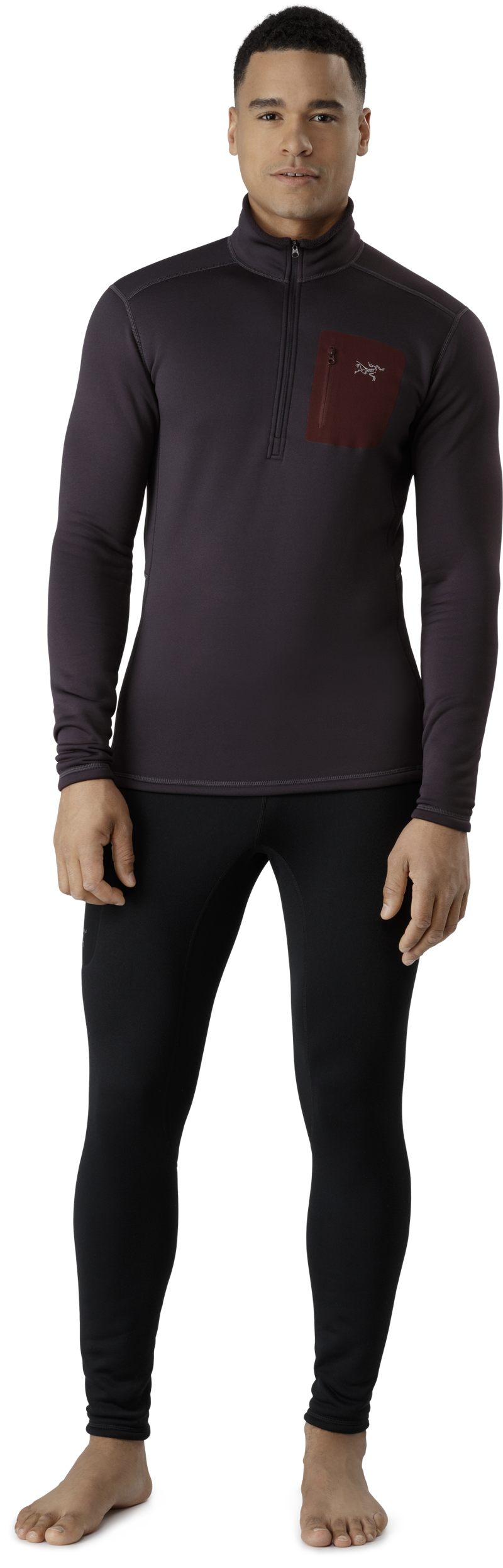 Arcteryx Mens Rho AR Zip Neck Black-4