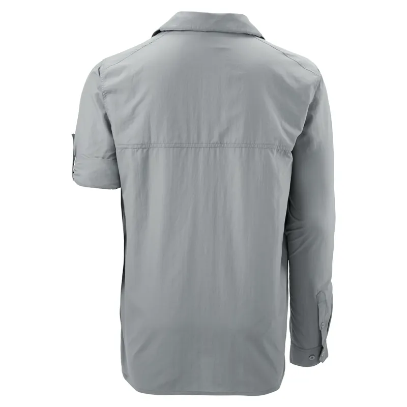 Kathmandu Mens Kangsar buzzGUARD Travel Shirt Warm Grey-1